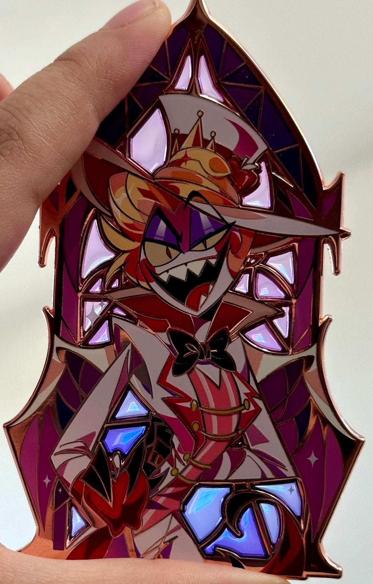 Lucifer Stain Glass Pin